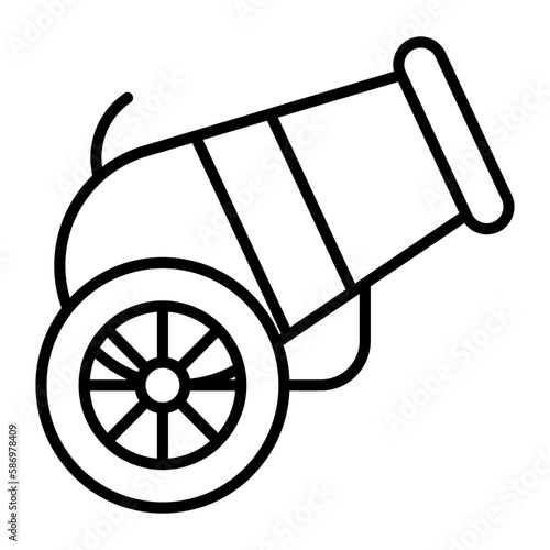An icon of war cannon in modern style, easy to use and download