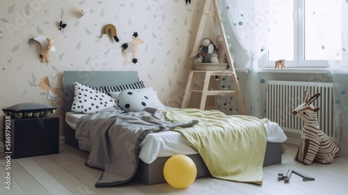 cool child room interior