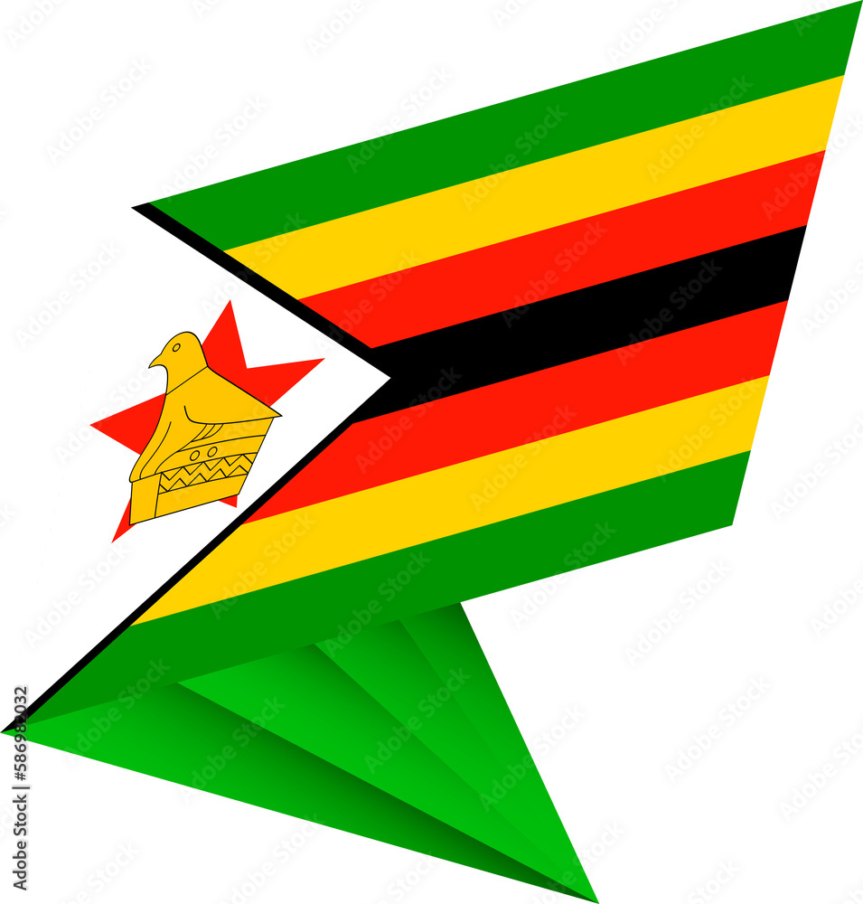 Flag of Zimbabwe, modern pin flag Flag of Zimbabwe, modern pin flag