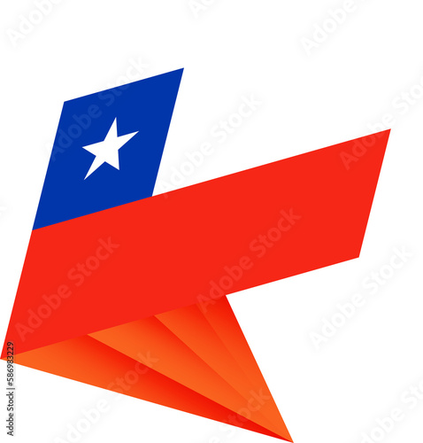 Flag of Chile, modern pin flag