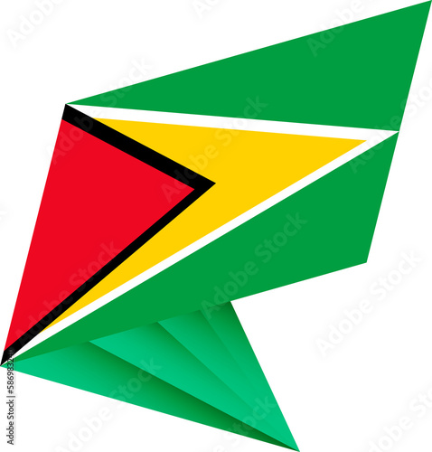 Flag of Guyana, modern pin flag