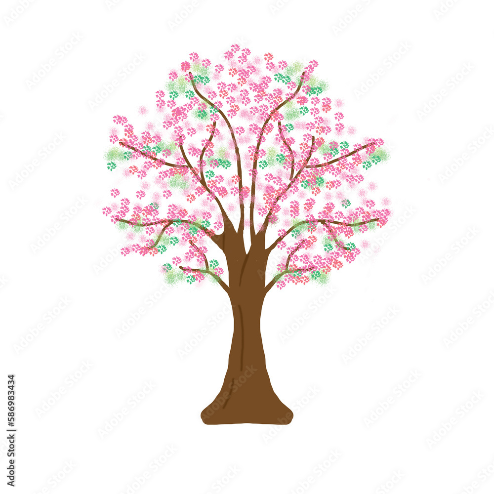 Obraz premium tree with pink flowers