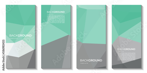 a set of brochure with colorful background. banners design. triangle shapes. lowpoly design.