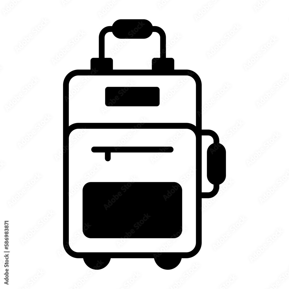 Traveling bag vector design, premium icon of luggage in editable style Traveling bag vector design, premium icon of luggage in editable style