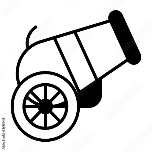 An icon of war cannon in modern style, easy to use and download