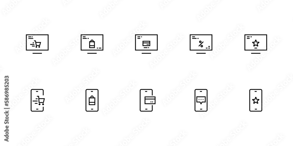 Shopping icon set. Vector illustration. Shopping icon set. Vector illustration.
