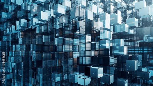 abstract background with squares