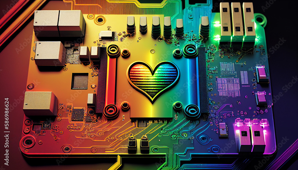 LGBTQ Mainboard Motherboard Platine Computer PC Regenbogen LGBTQ Mainboard Motherboard Platine Computer PC Regenbogen