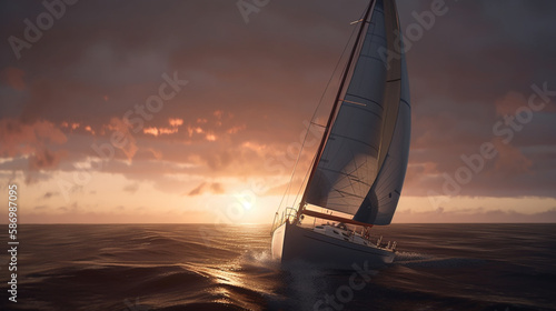 sailboat at sunset © Michelle