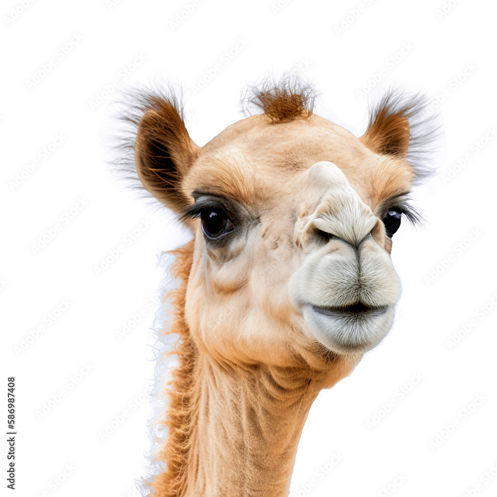 Fototapeta premium Close up of a camel. Generative Ai 
