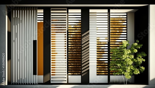 this simple but beautiful shutter reluxe chair creates a modern effect
