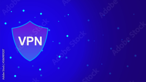 VPN secure connection, data encryption, cyber security and privacy background concept with copy space.