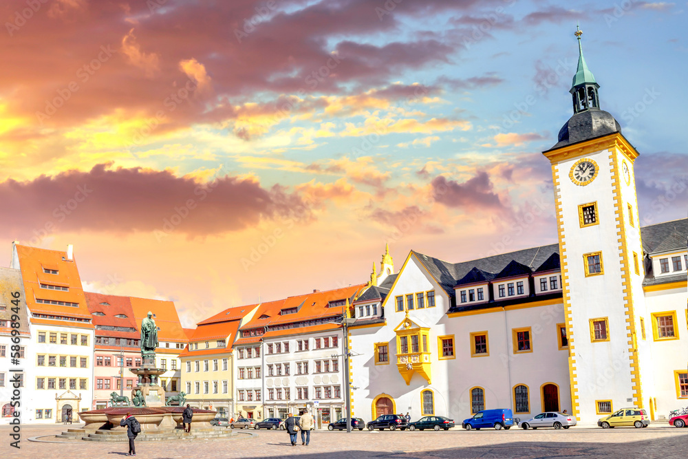 Obraz premium Freiberg, Sachsen, Deutschland 