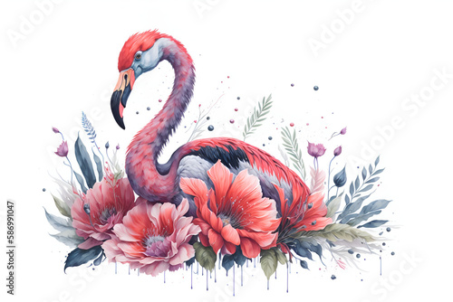 Obraz na płótnie flamingo in water w salonie