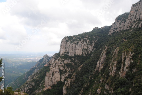 The travel on the mountains in spain