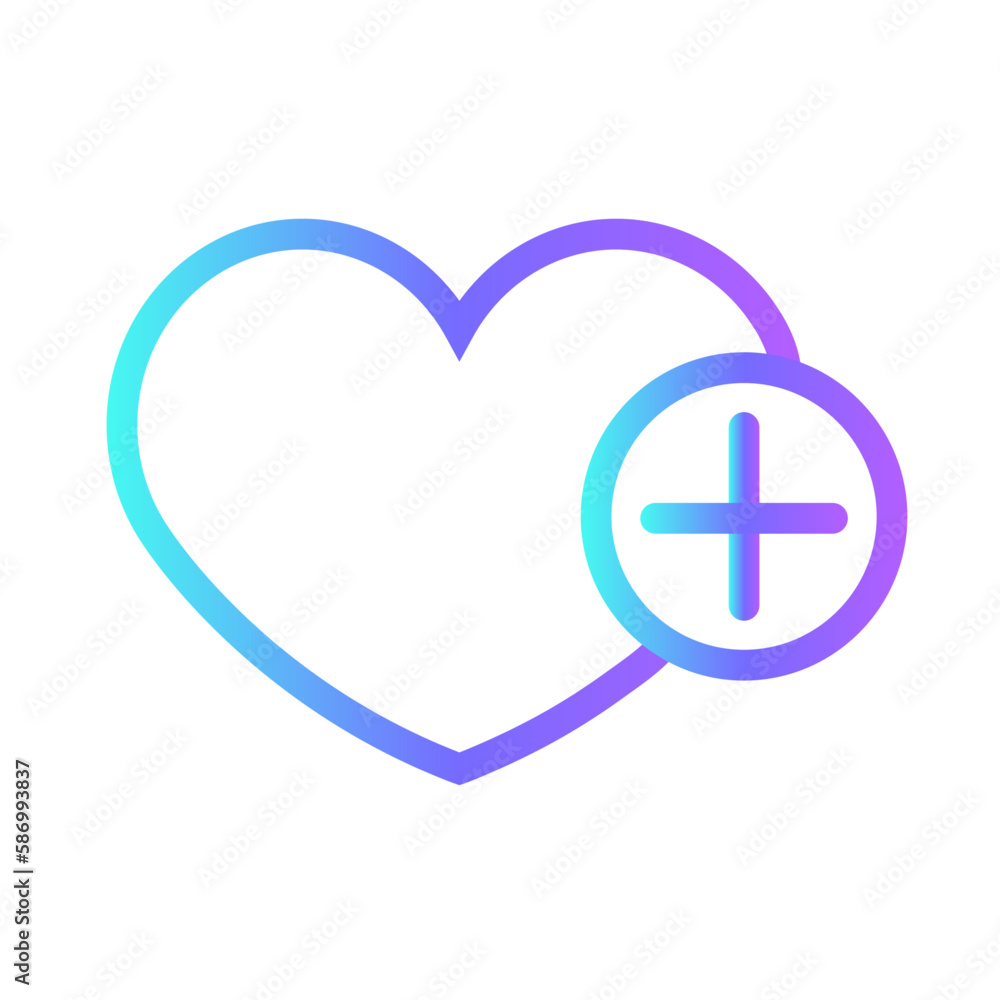 heart business icon with purple blue outline style. icon, storage, business, symbol, set, vector, service. Vector illustration heart business icon with purple blue outline style. icon, storage, business, symbol, set, vector, service. Vector illustration