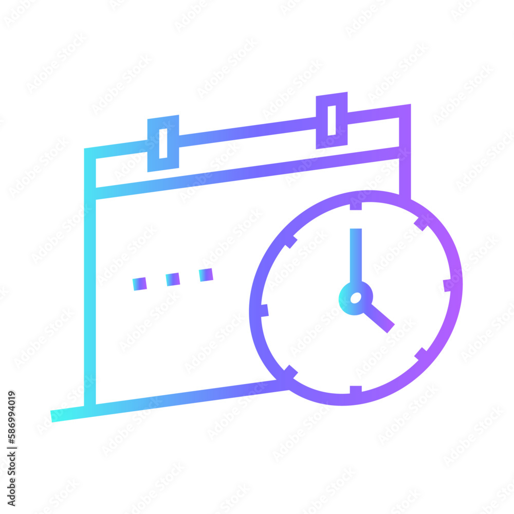 schedule business icon with purple blue outline style. icon, storage, business, symbol, set, vector, service. Vector illustration schedule business icon with purple blue outline style. icon, storage, business, symbol, set, vector, service. Vector illustration