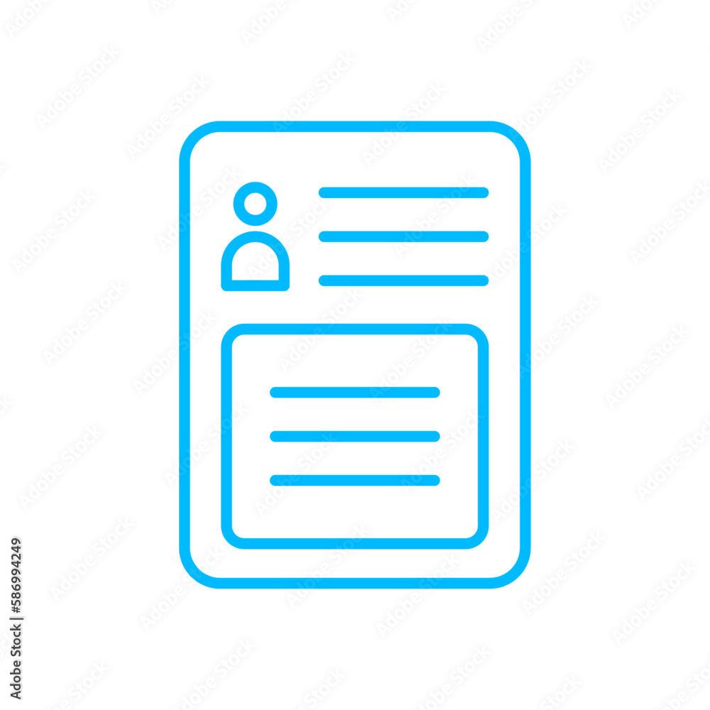 document business icon with blue outline style. business, vector, group, icon, set, symbol, people. Vector illustration document business icon with blue outline style. business, vector, group, icon, set, symbol, people. Vector illustration