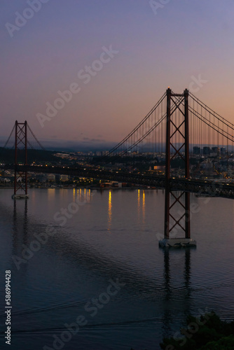 Red Bridge April 25th in Lisbon at down