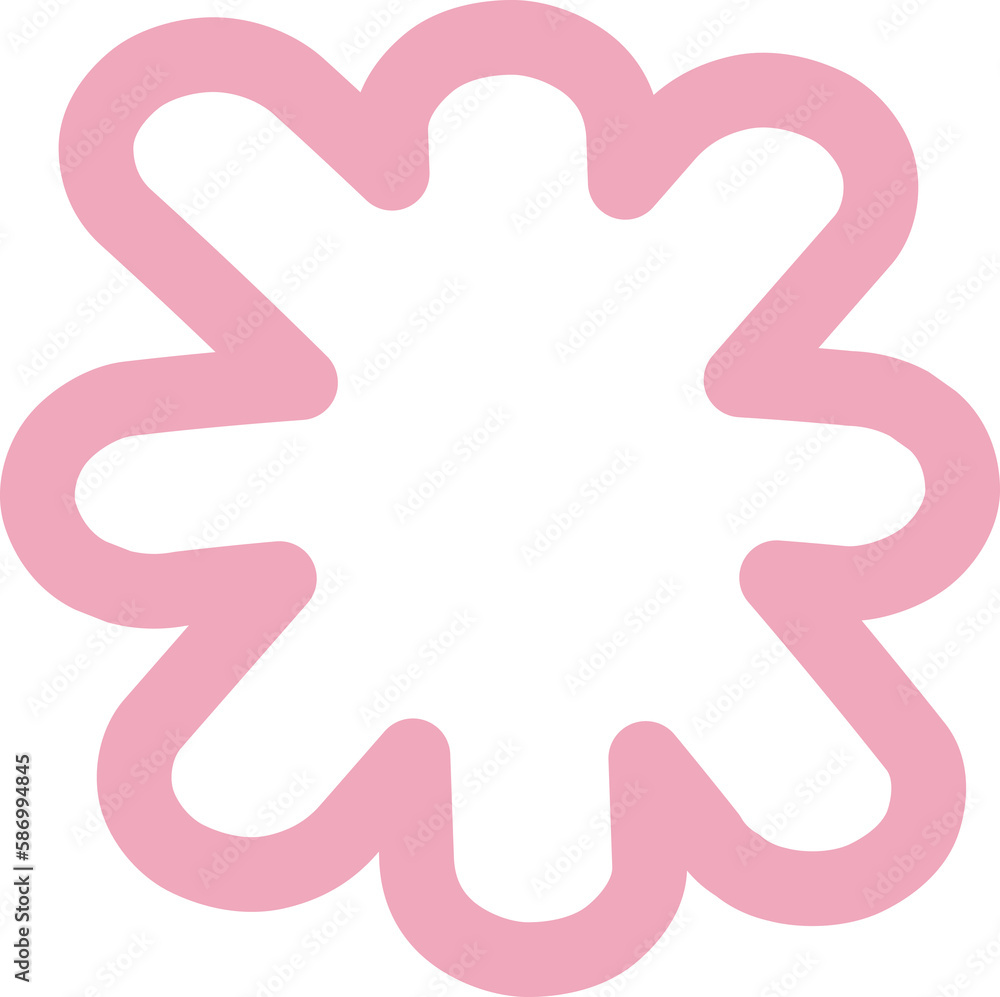 Fototapeta premium cute pastel doodle line element decoration