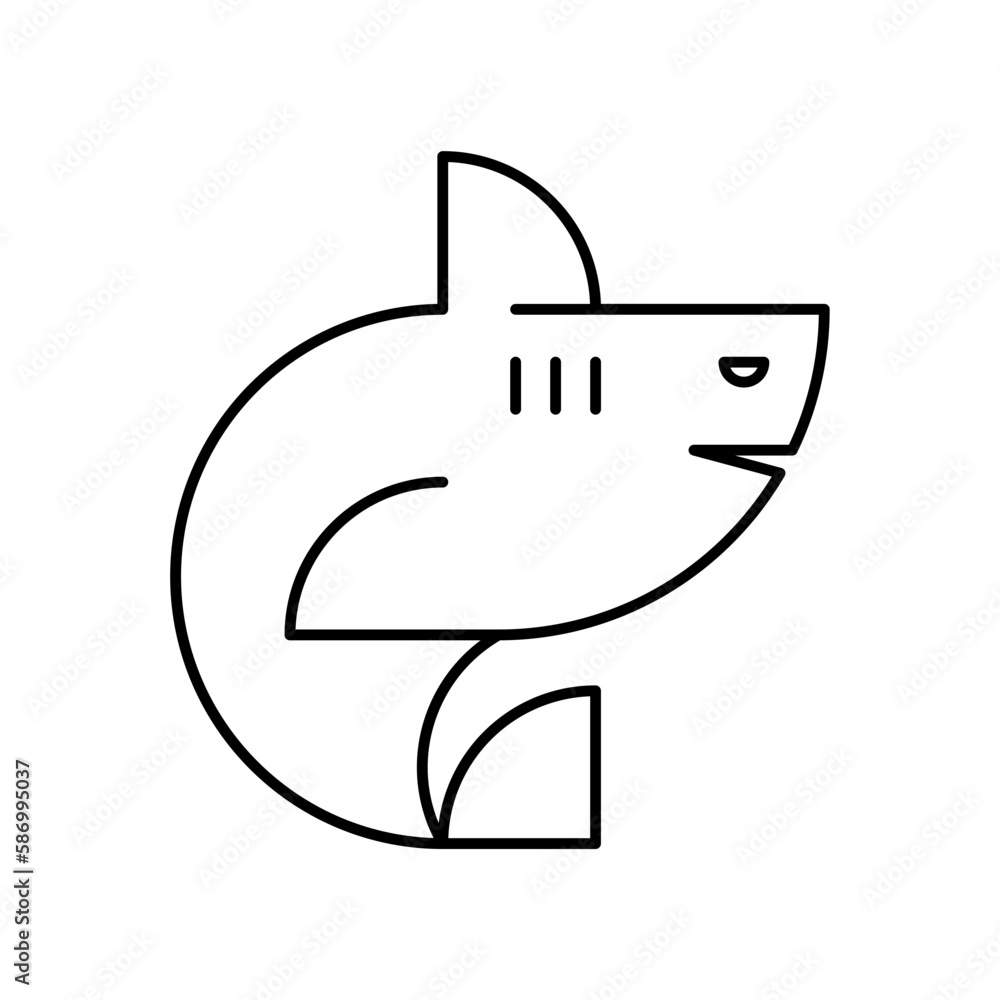 Shark Logo. Icon design. Template elements Shark Logo. Icon design. Template elements