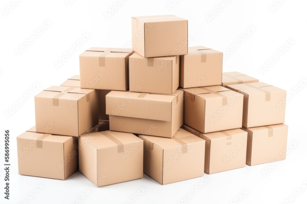 stack of cardboard boxes stack of cardboard boxes
