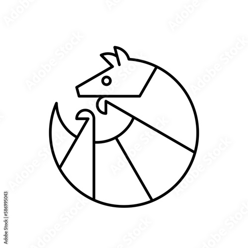 Armadillo Logo. Icon design. Template elements