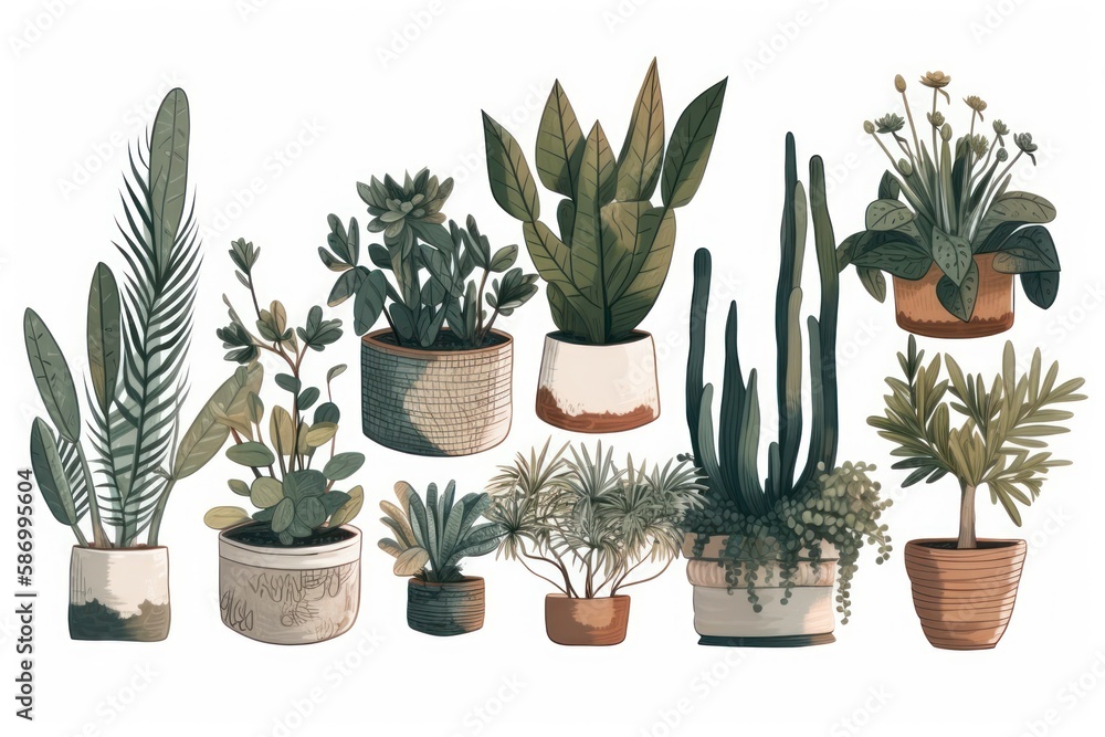 Fototapeta premium cactus in pots
