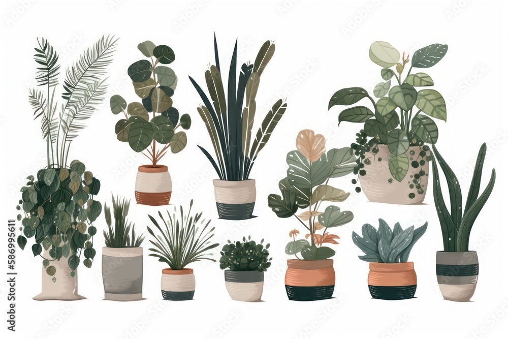 Fototapeta premium plants in pots