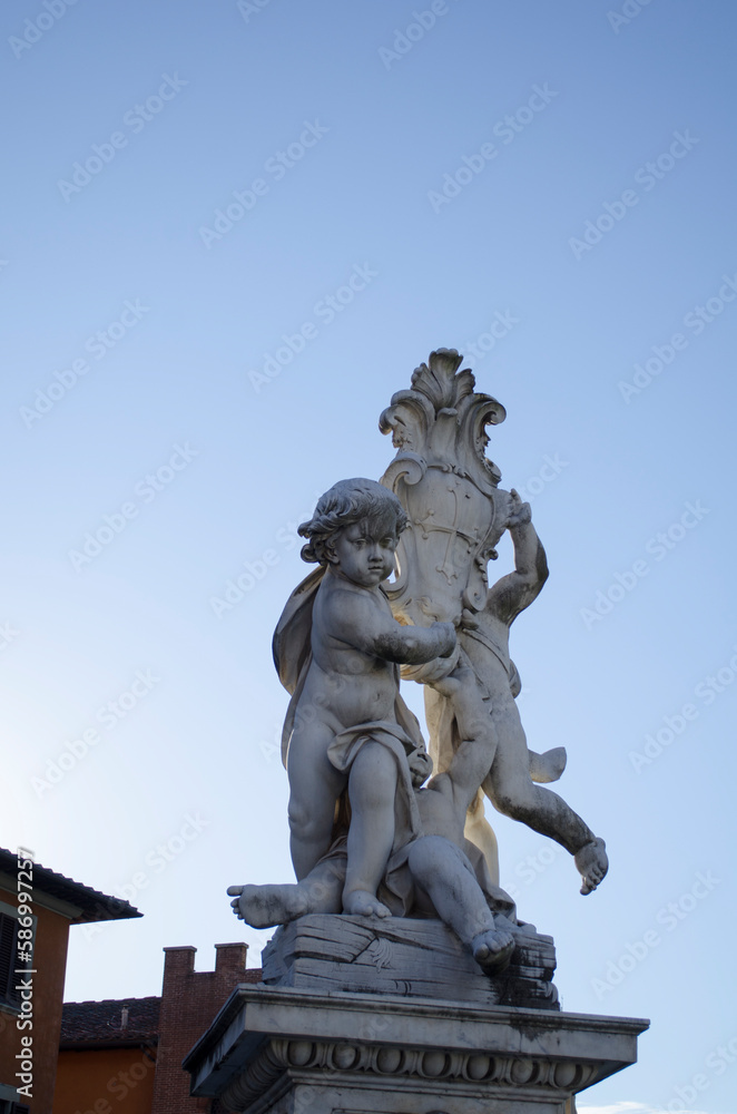 Sculpture in Piazza dei Miracoli in Pisa