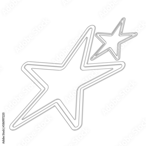 Abstract Y2K Element Isolated on Transparent Background, 3D Glass Shape, Universal Geometric Design Graphic