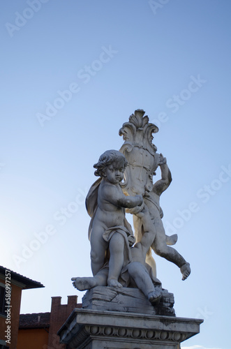 Sculpture in Piazza dei Miracoli in Pisa