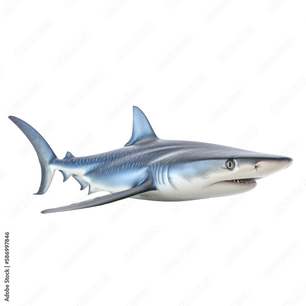 blue shark isolated on white blue shark isolated on white