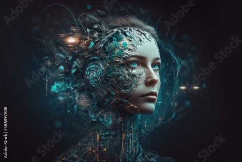 abstract digital background. ai