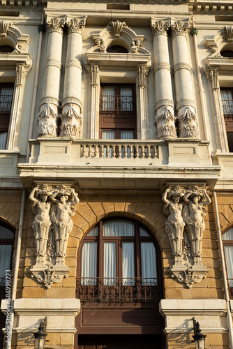 Facade of Arriaga Theater - Arriaga Antzokia in Bilbao  Basque Country  Spain