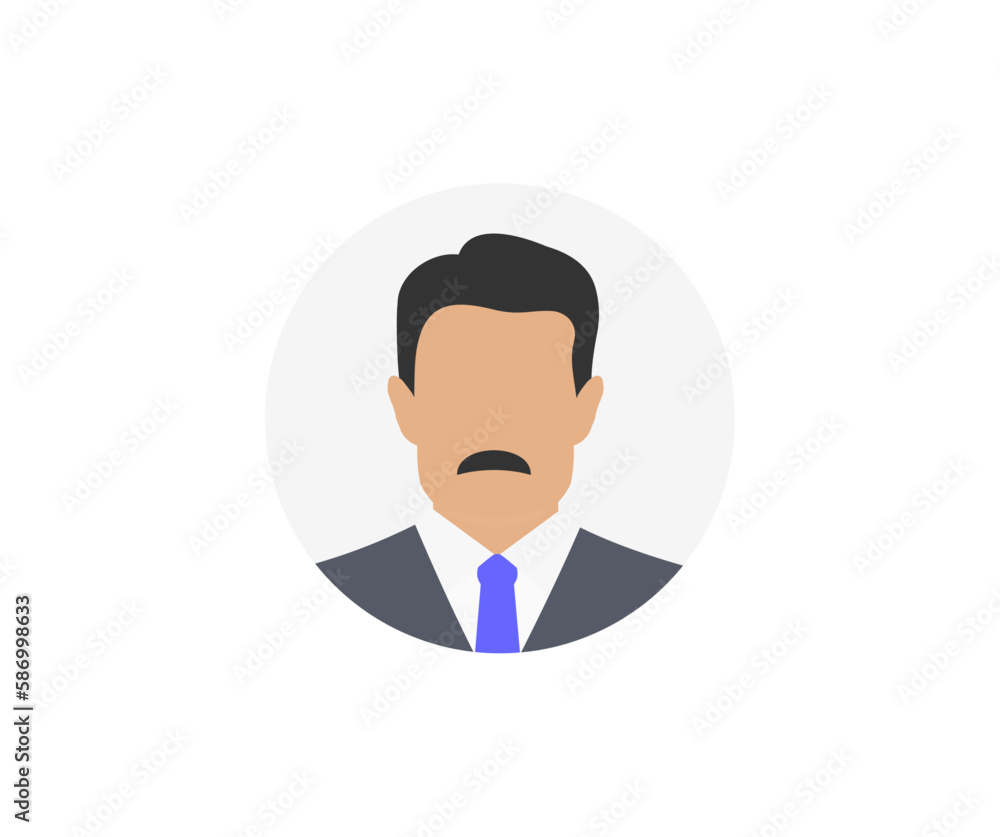 Business man working in company, avatar profile, businessman icon design. People, account symbol, leader. Business person silhouette vector design and illustration.
