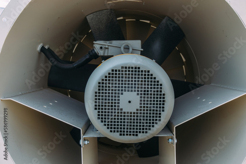 Cooling fan with electric engine of condition or heating and drying system in warehouse © Mulderphoto