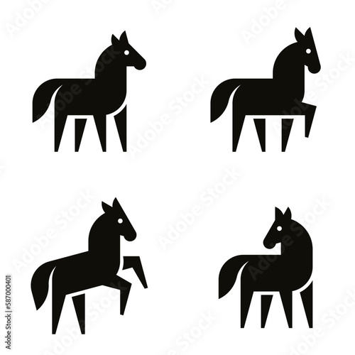 Horse Logo. Icon design. Template elements