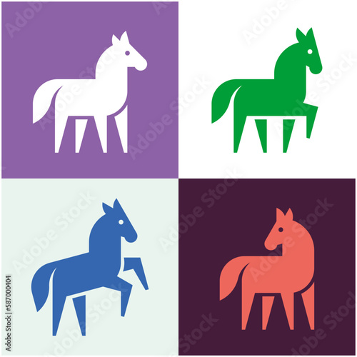 Horse Logo. Icon design. Template elements