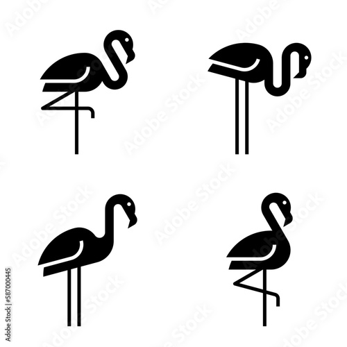 Flamingo Logo. Icon design. Template elements