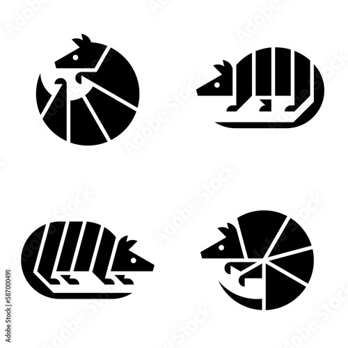 Armadillo Logo. Icon design. Template elements