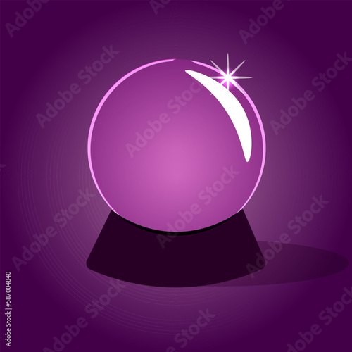 A magic chrystal ball in the trending color of 2023.