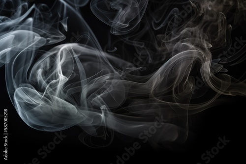 smoke on black Generative Ai