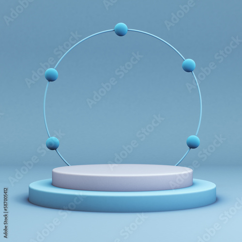 3d render of a podium