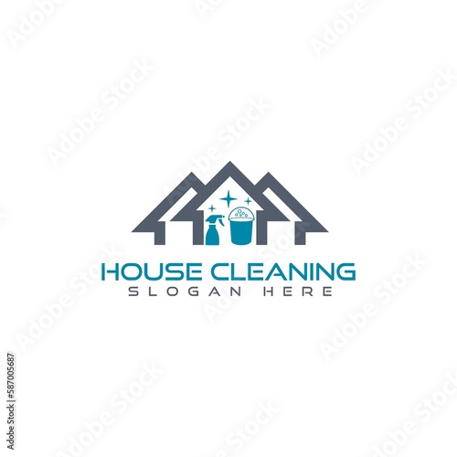 Free Download House Cleaning icon. House Cleaning Service Logo Template isolated on white background  - GFXLoad