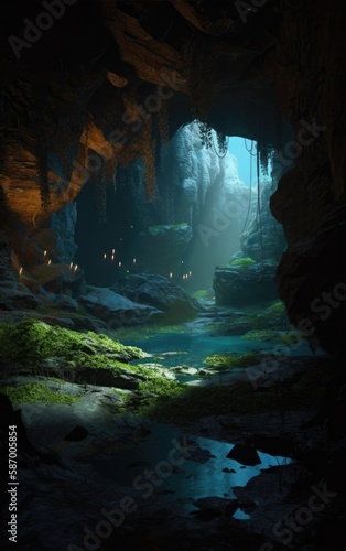 light in the cave Generative Ai