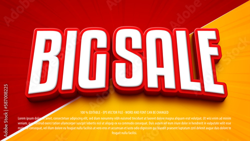 Big sale 3d bold editable text effect