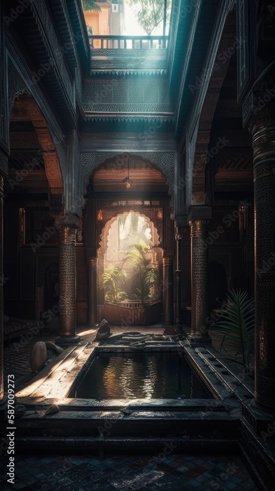 Obraz premium interior of the church Generative Ai