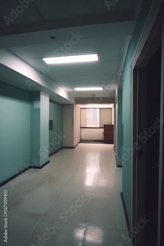 corridor in a hotel Generative Ai © Magaritas