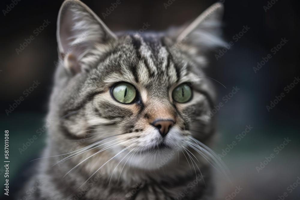 Canon cat portrait photographer. Generative AI